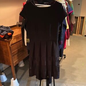 Taylor Black Fit and Flare Mini Dress